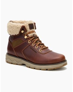 Caterpillar Cat Fandom Roll Down Fur-Lined Waterproof Boots - Brown