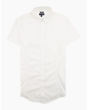 Armani Jeans Collar Aj Logo S/S Shirt - White