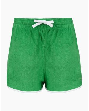 Tommy Hilfiger Embroidered Flag Terry Shorts, Radiant - Green
