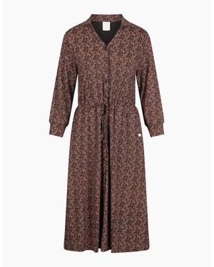 Trespass Ladies Velina Ditsy Floral Dress - Brown