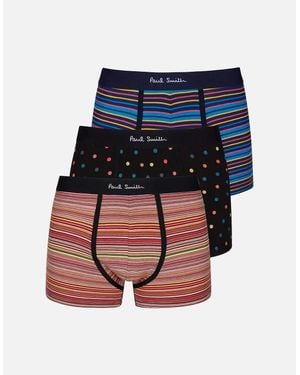 Paul Smith 3 Pk Boxer Shorts Spot/Stripe/Multi - Blue