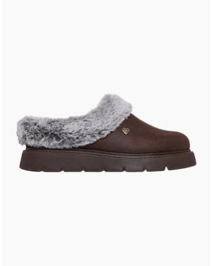 Skechers Bob Keepsakes Lite Slip On Memory Foam Slipper - Grey