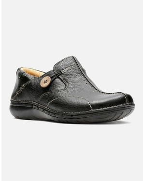 Clarks Un Loop Leather - Black
