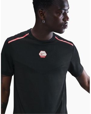 Nike Run Crew Neck Short Sleeve Jersey T-Shirt - Blue