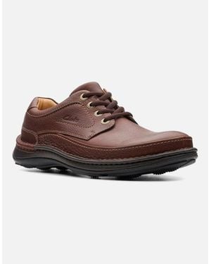 Clarks Nature Three Mahogany Leather - Brown