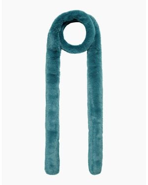 Nooki Design Pasha Faux Fur Scarf-Peacock - Blue