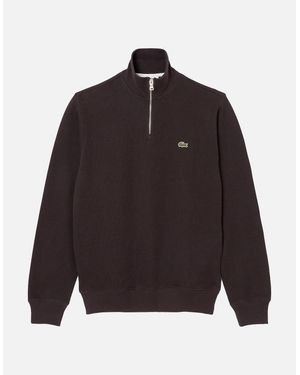 Lacoste Sh1927 Quarter Zip Sweatshirt - Brown