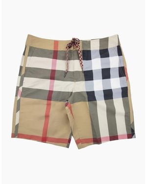 Burberry Check Swim Shorts Archive - Grey