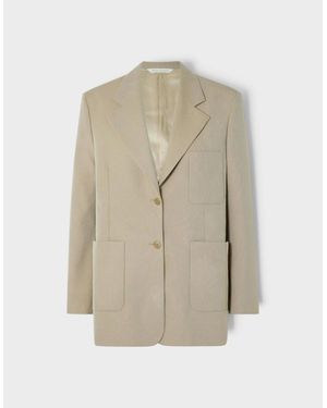 Palm Angels Knit Tape Blazer - Natural