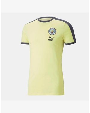 PUMA City Fc Ftblheritage T7 T Shirt - Yellow