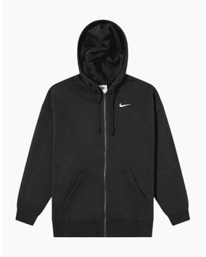 Nike Essentials Oversized Full Zip Hoodie - Black