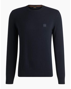 BOSS Boss Kanovano S Crew Neck Knit - Blue