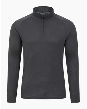 Mountain Warehouse Talus Zip Neck Long-Sleeved Thermal Top - Grey