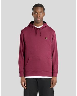 Lyle & Scott Everyday Loopback Cotton Hoodie - Red