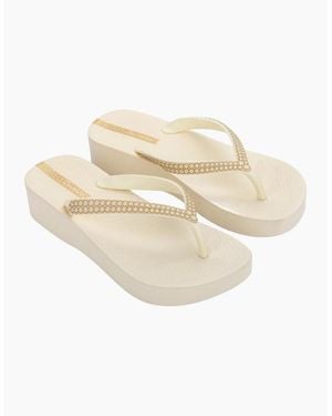 Ipanema Mesh Xi Plat Fem Flip Flops - Natural