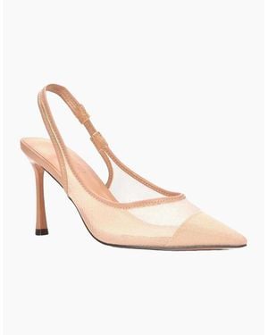XY London Ladies Mesh Sling Back Court Shoes - Pink