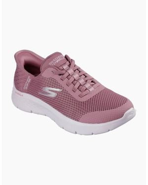Skechers Go Walk Flex Grand Entry Textile Rose Textile/Trim Trainers - Purple