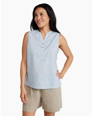 Mountain Warehouse Ladies Petra Printed Sleeveless Shirt - Blue