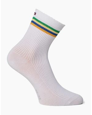 Tommy Hilfiger 2 Pack Short Crew Socks - White