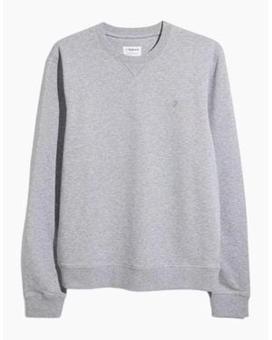Farah Organic Cotton Crew Neck Sweatshirt - Grey