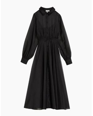 Ted Baker Gibara Sheer Organza Shirt Maxi Dress - Black
