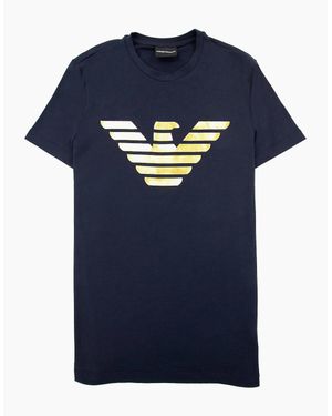 Emporio Armani Eagle Logo T Shirt - Blue