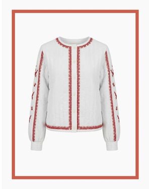 Nooki Design Harlow Padded Embroidered Jacket - Brown