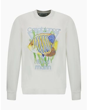 CASABLANCA 'Fond Marin' Sweatshirt - White