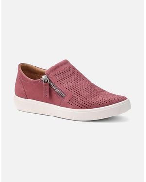 Hotter Daisy Wide Fit Slip On Trainers - Pink