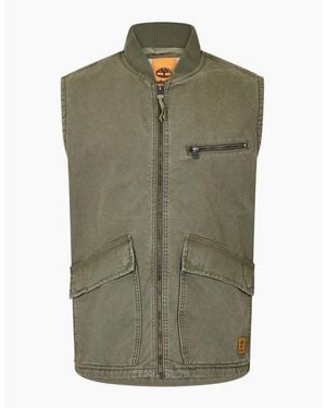 Timberland Washed Canvasas Vest - Green