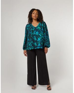 Live Unlimited London Jersey Seam Detail Trouser - Blue