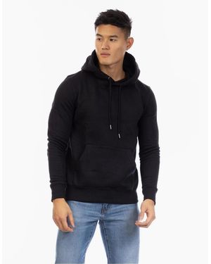 Peter Werth Hooded Neck Kangaroo Pocket Sweatshirt - Black