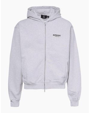 Represent Owners Club Ash Zip Hoodie - Blue