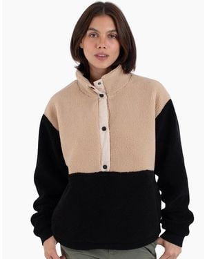 Hurley Comfort High Pile Button Up Half Zip Fleece - Black