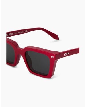 Off-White c/o Virgil Abloh Reno Rectangle Full Rim Sunglasses - Red