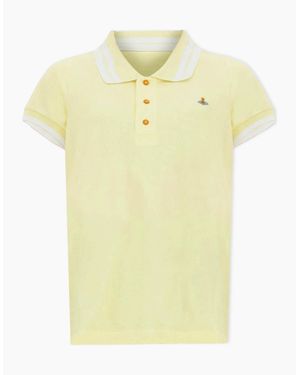 Vivienne Westwood Lime & Striped Polo Shirt - Yellow