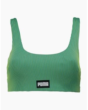 PUMA Scoop Neck Bikini Top - Green