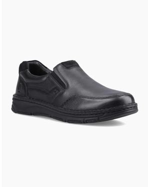 Hush Puppies Franco Slip On Shoes - Black