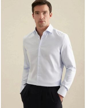 Seidensticker Shaped Fit No Iron Spread Kent Structured Business Shirt Light - White