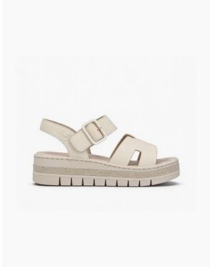 Rieker V4952 Ankle Strap Sandals - White