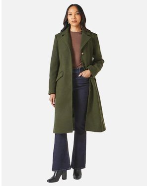 PRINCIPLES Ladies Single-Breasted Tailored Coat - Green