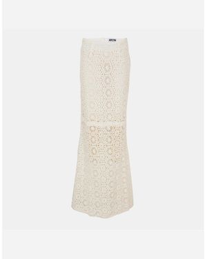 Amy Lynn Crht Maxi Trumpet Crochet Skirt - White