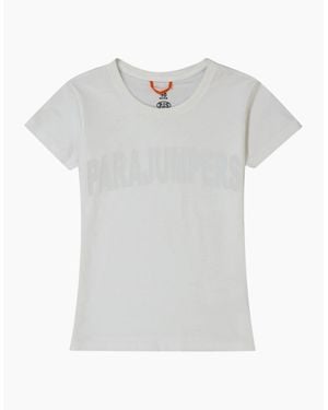 Parajumpers Cristie Brand Logo Off- T-Shirt - White