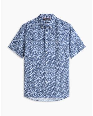 Tommy Hilfiger Linen Tropical Prt Shirt C3I Jean - Blue