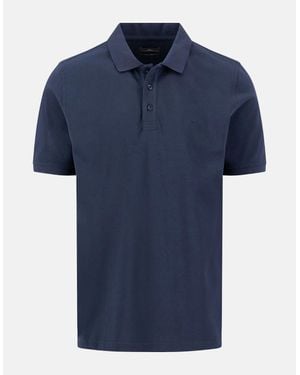 Fynch-Hatton Premium Cotton 2-Ply Polo Shirt - Blue
