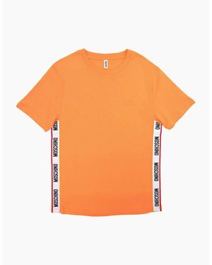 Moschino Underwear Chest Logo Tape T Shirt 0035 - Orange