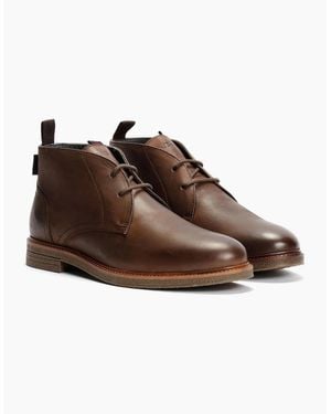 Ben Sherman Walker Chukka Leather Boots - Brown