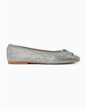 Steve Madden Blossoms R Metallic Patterned Flats - Grey