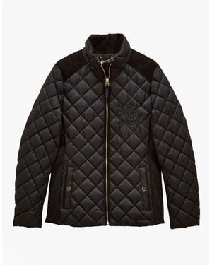 Joules Braemar Luxe Quilted Jacket - Black