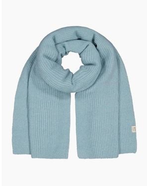 Barts Sarela Waffle Knit Stretchy Scarf - Blue